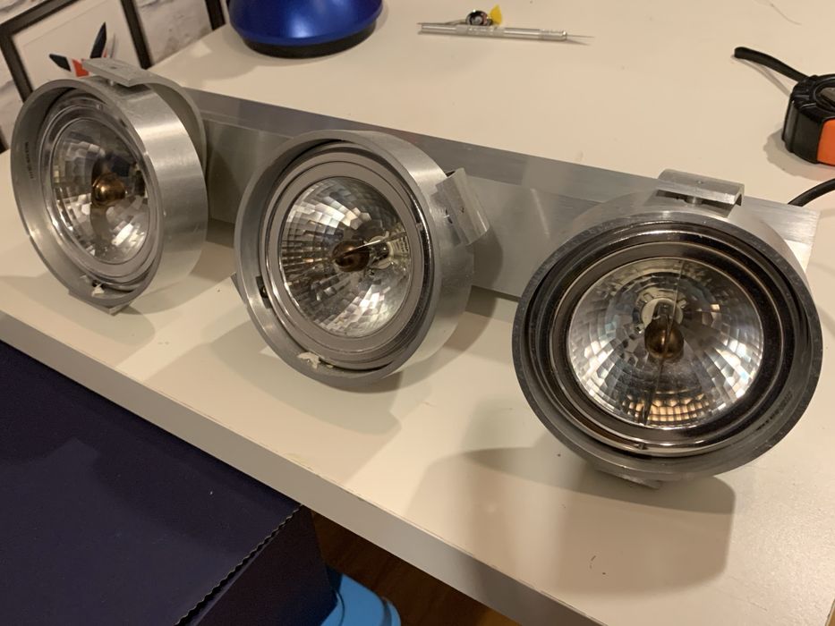 Lampa sufitowa aluminium 3 żarowki