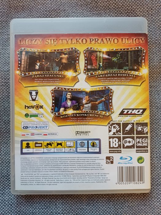 Saints Row 2 PS3 polska dystrybucja, polskie napisy