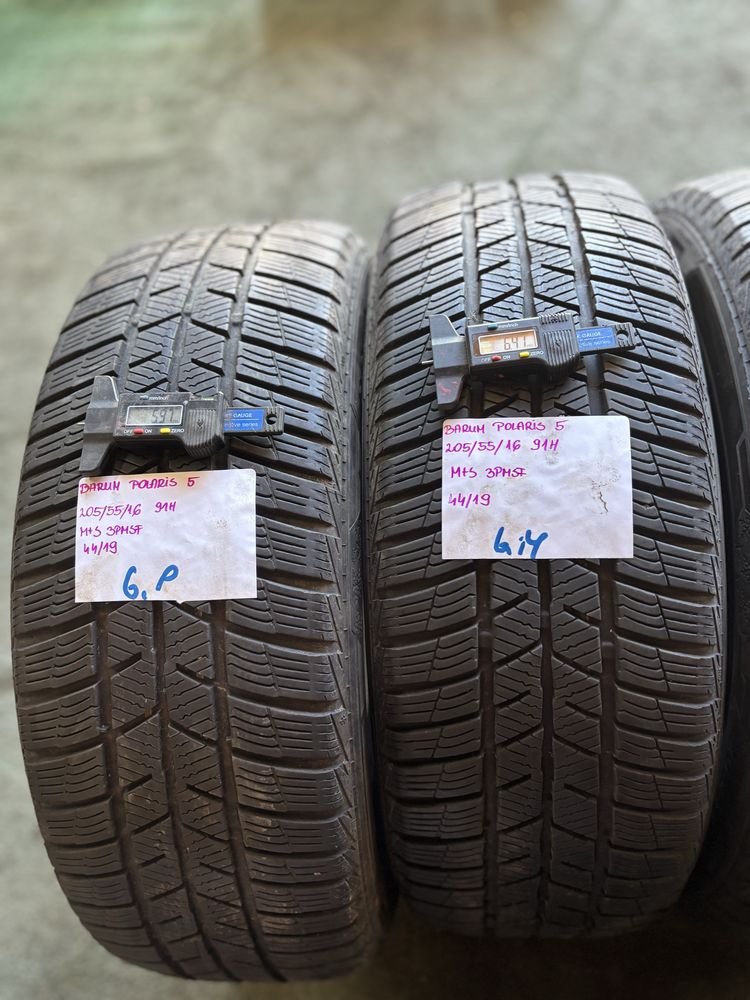 4x 205/55R16 91H BARUM POLARIS 5 opona zimowa M+S 3PMSF
