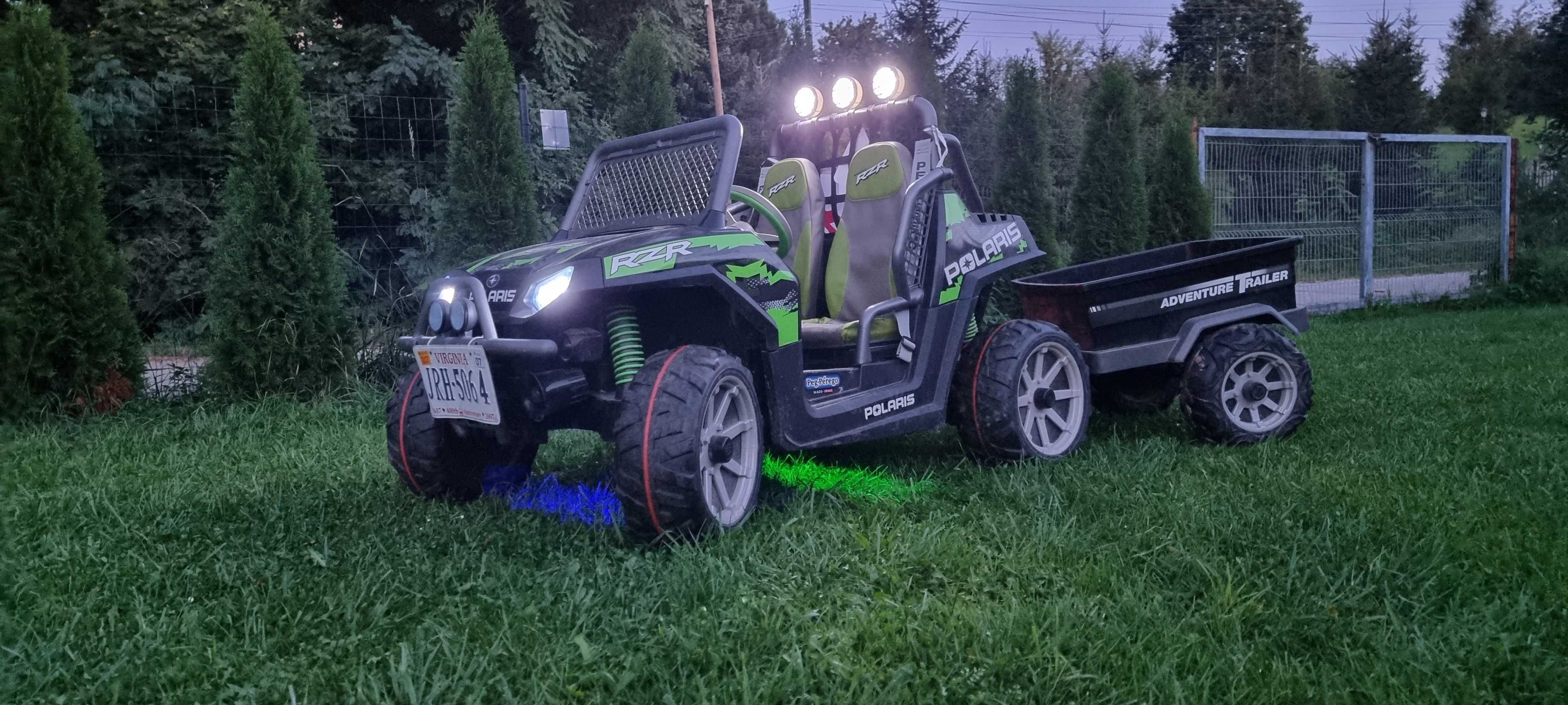 Peg perego Polaris RZR 24V Green Shadow z przyczepką