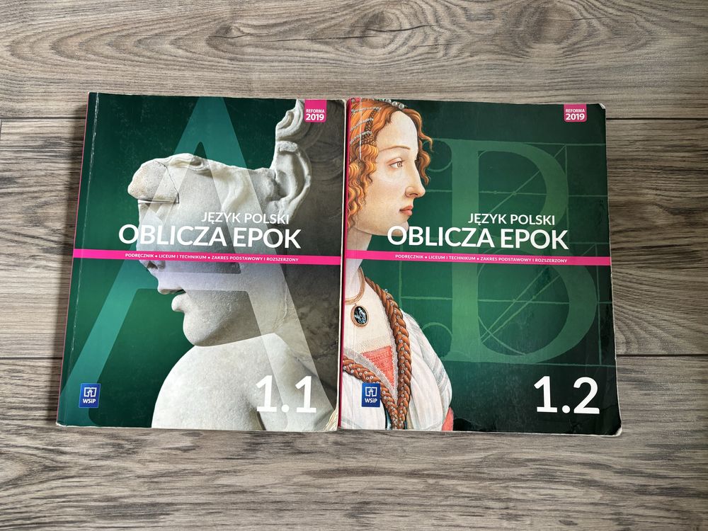 podręcznik do polskiego 1 LO oblicza epok 1.1, 1.2