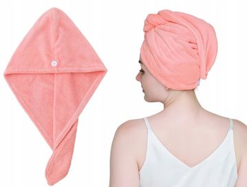 Turban czepek ręcznik na głowę mikrofibra 25X60cm
