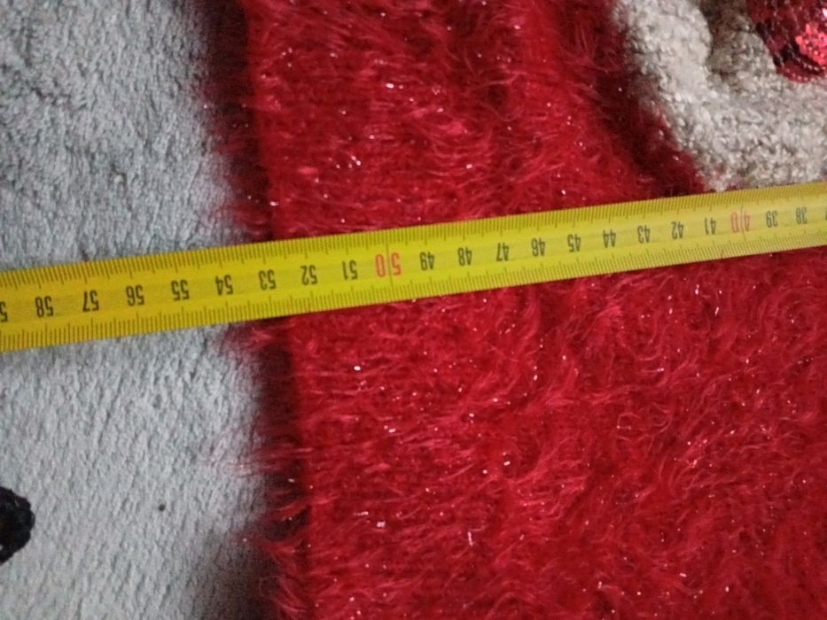 świąteczny sweter z reniferem, włochaty miękki 146