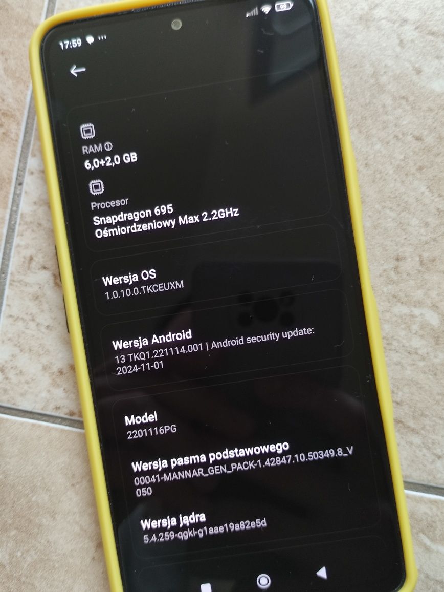Smartfon telefon Xiaomi POCO X4 PRO 5G RAM 8 / 128 GB ROM 108 MPX
