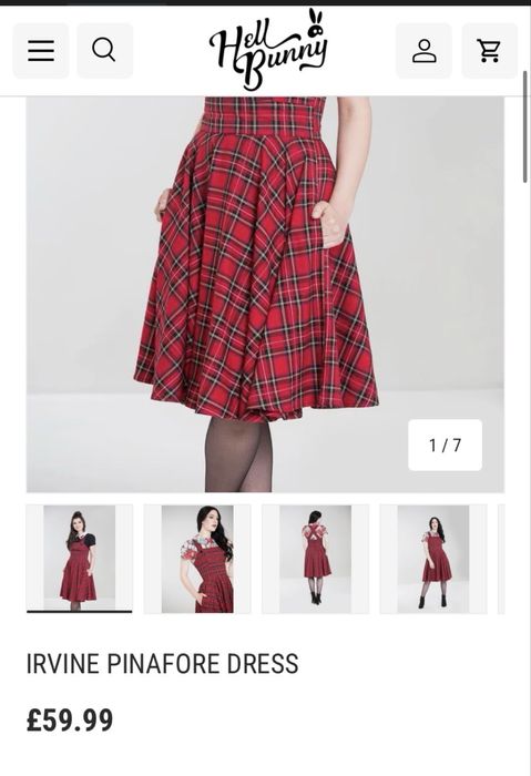 платье-сарафан в клеточку Hell Bunny