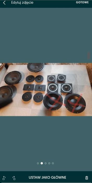 Części do kolumn zwrotnice,głośniki,ramki,plastiki,przełączniki