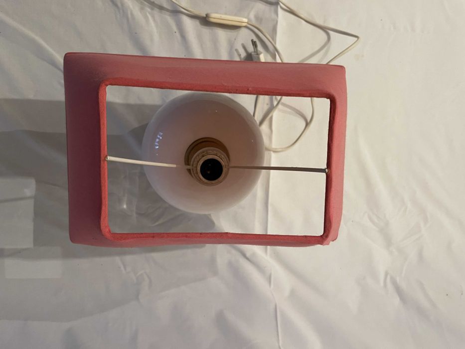 Candeeiro individual mesa cabeceira abajur Rosa