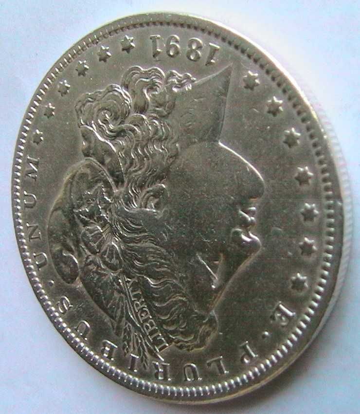 США 1 доллар 1891 Доллар Моргана Morgan Dollar Серебро