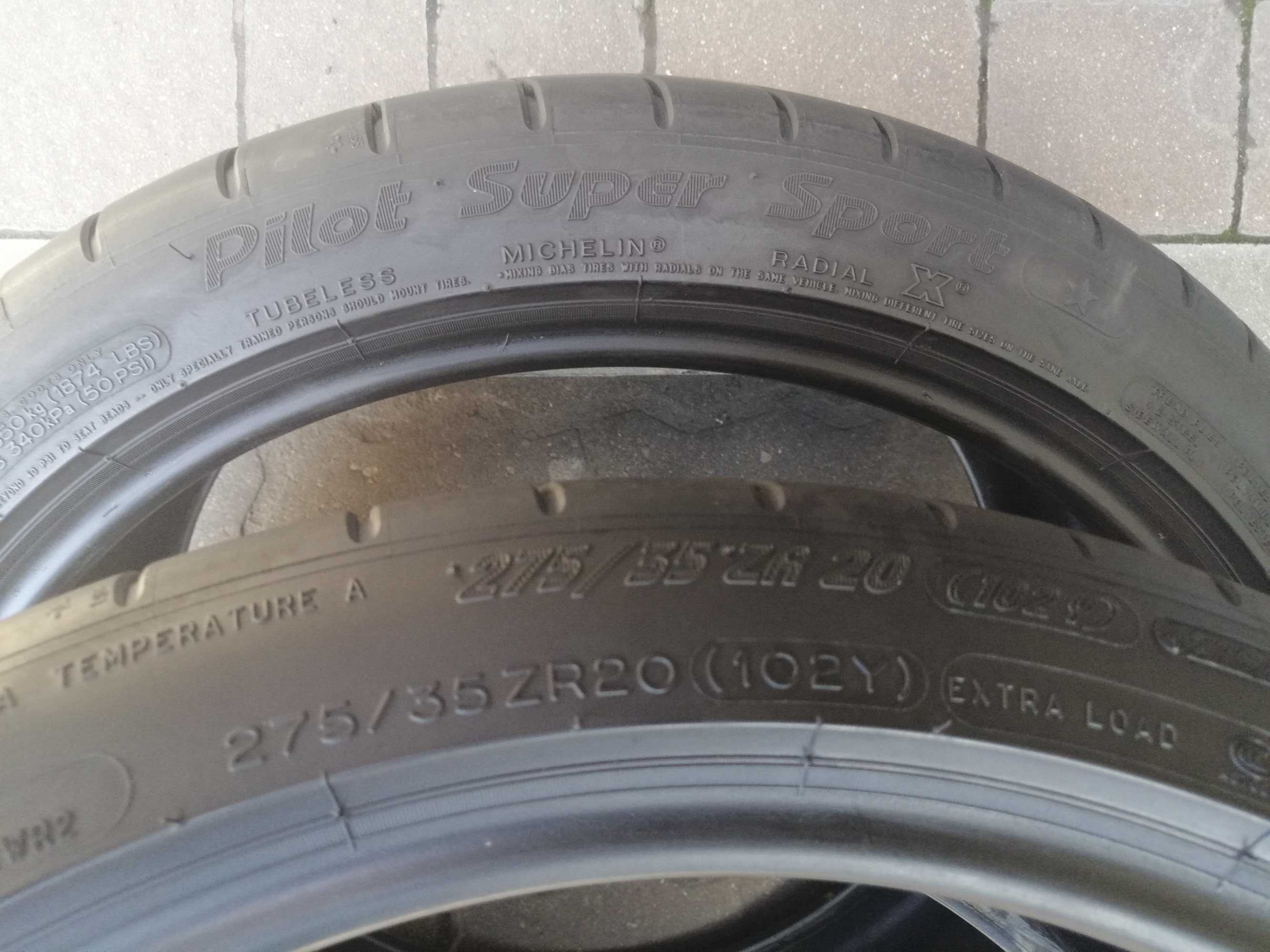 Opony 275/35 R 20 Michelin Pilot Super Sport Jak Nowe