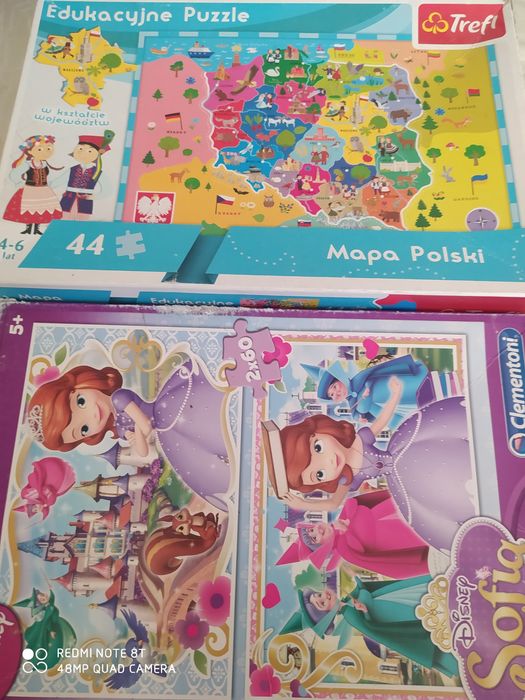 Dwa komplet puzzli 8 zł wyprzedaż