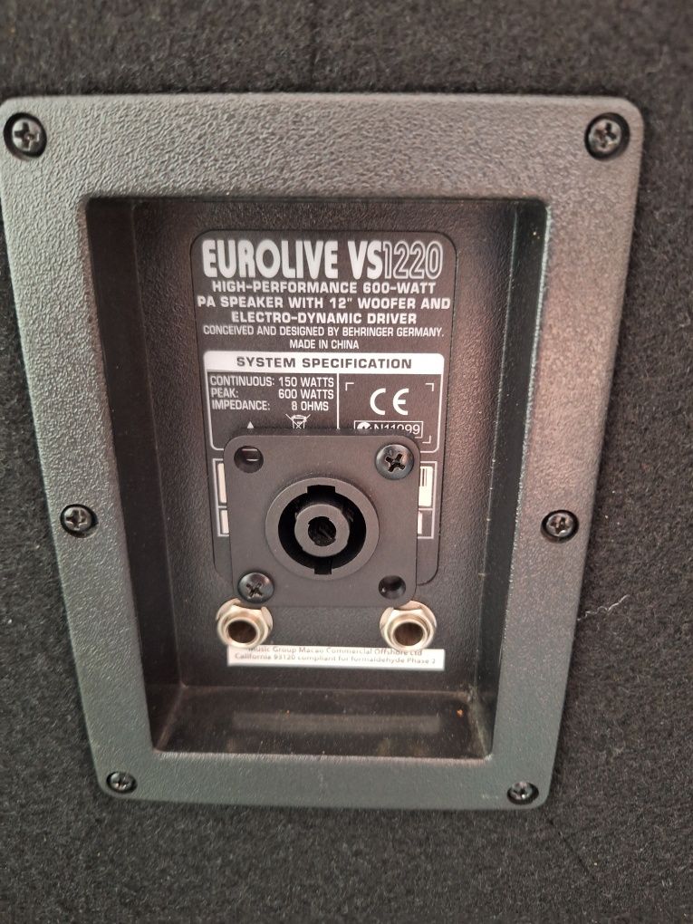 Kolumny estradowe pasywne Behringer VS1220 stan jak NOWE