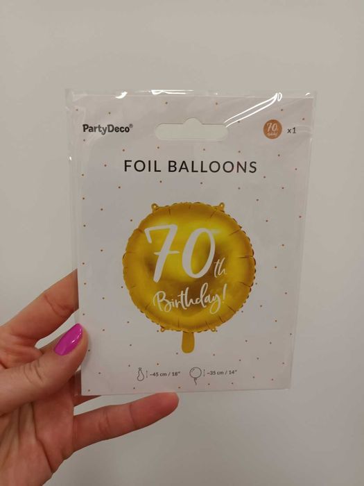 Balon 70 urodziny - super !