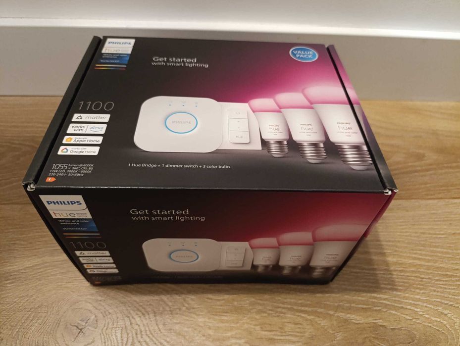 LED Philips Hue White and Colour Ambiance E27 3szt. Zestaw startowy