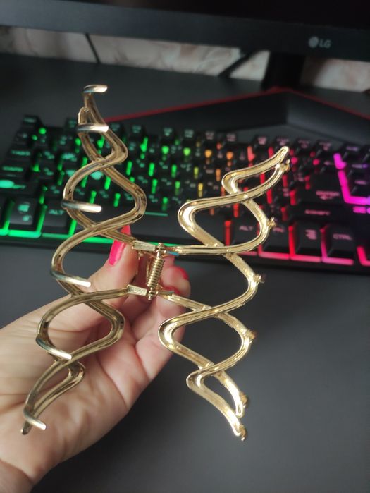 Великий металевий зажим для волосся, новий