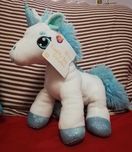 peluche Unicórnio, branco e azul - NOVO