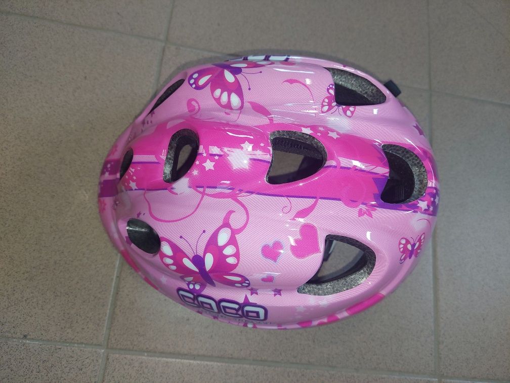 Nowy kask rowerowy dzieciach różowy rozm M