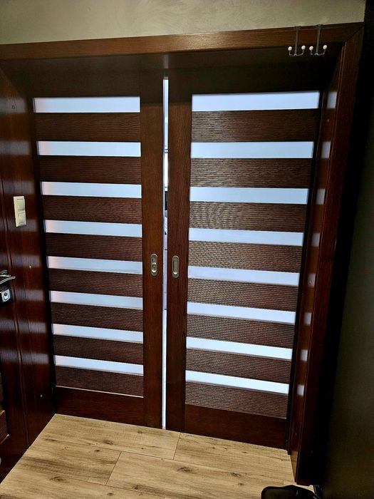 Drzwi wewnętrzne drewniane 3 sztuki