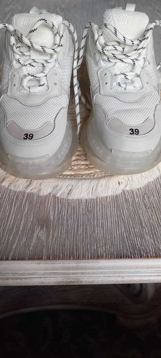 Buty damskie Oryginalne Balenciaga Triple S clear white