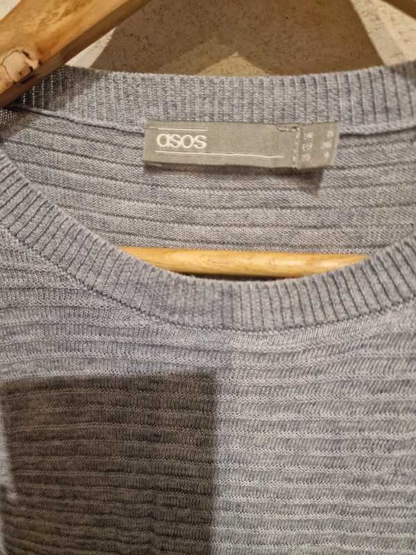 ASOS długi sweter, na zakładkę rozmiar S