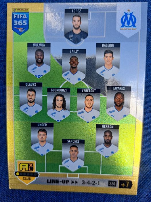 Karta Olimpik Marsylia drużyna Panini Fifa 365 sezon 2022/2023