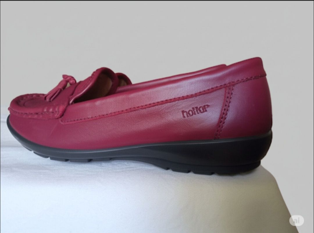 Кожаные Мокасины Hotter Comfort Concept, Бордовые, р. 36 (UK 3, US 5)