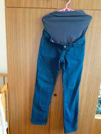 jeansowe spodnie ciążowe r.34