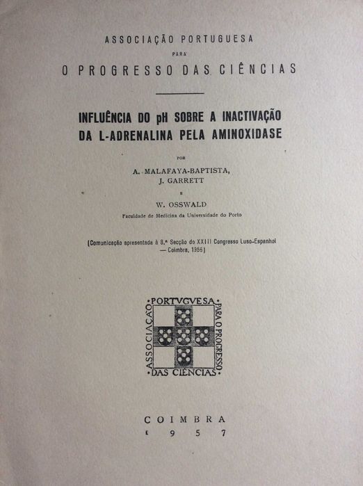 Influência do Ph sobre a inactivação da L-adrenalina pela aminoxidase