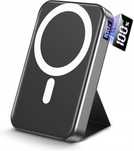 Powerbank magnetyczny 12000 mAh czarny szybkie ładowanie