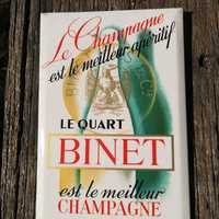 Placa publicitária champagn BINET