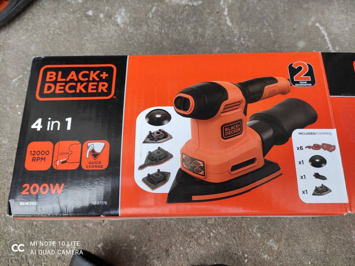 Szlifierka Wielofunkcyjna Mimośrodowa Delta Black&Decker 200W