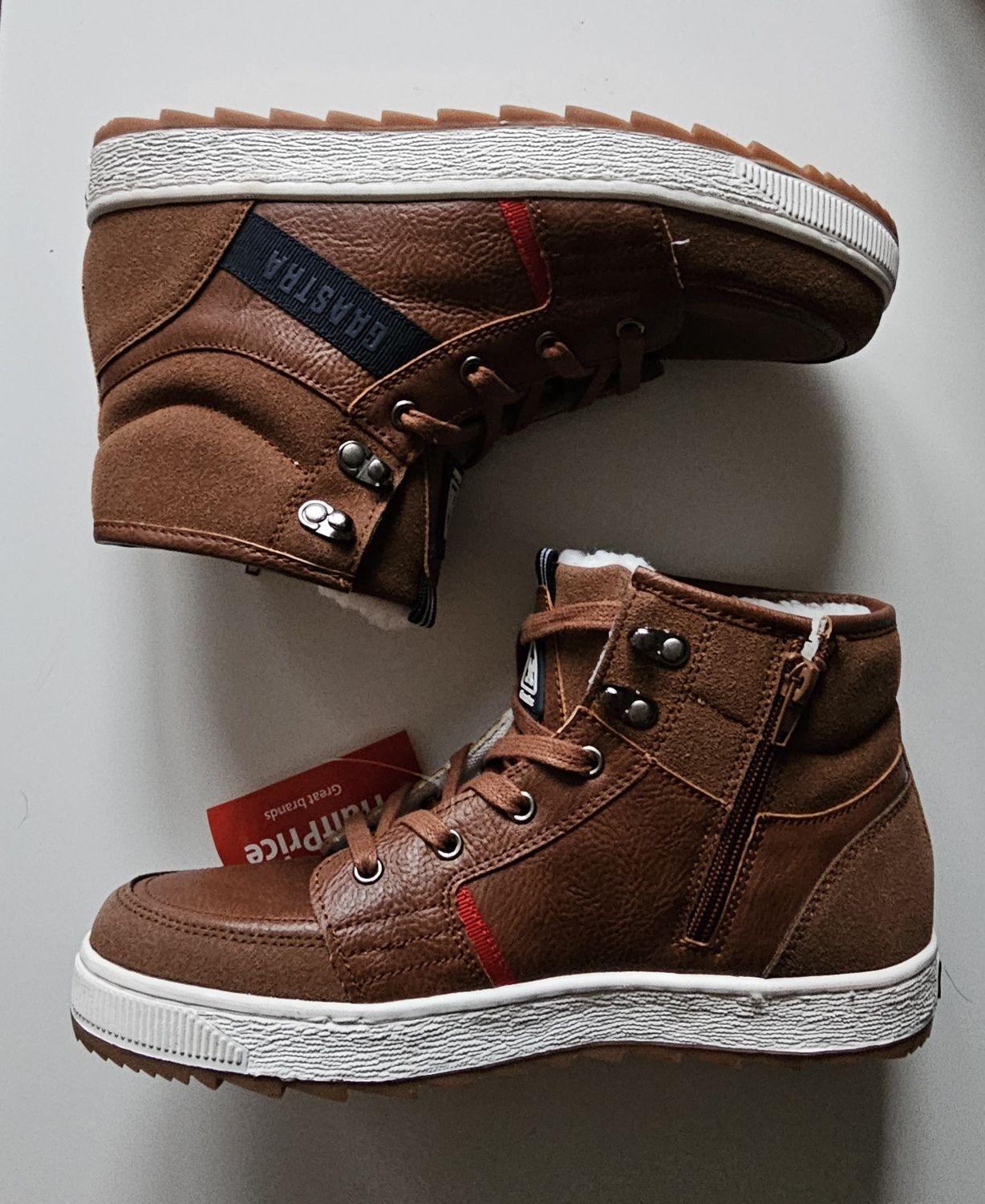 Nowe Gaastra buty ocieplane zimowe brązowe męskie 40 za kostkę półbuty