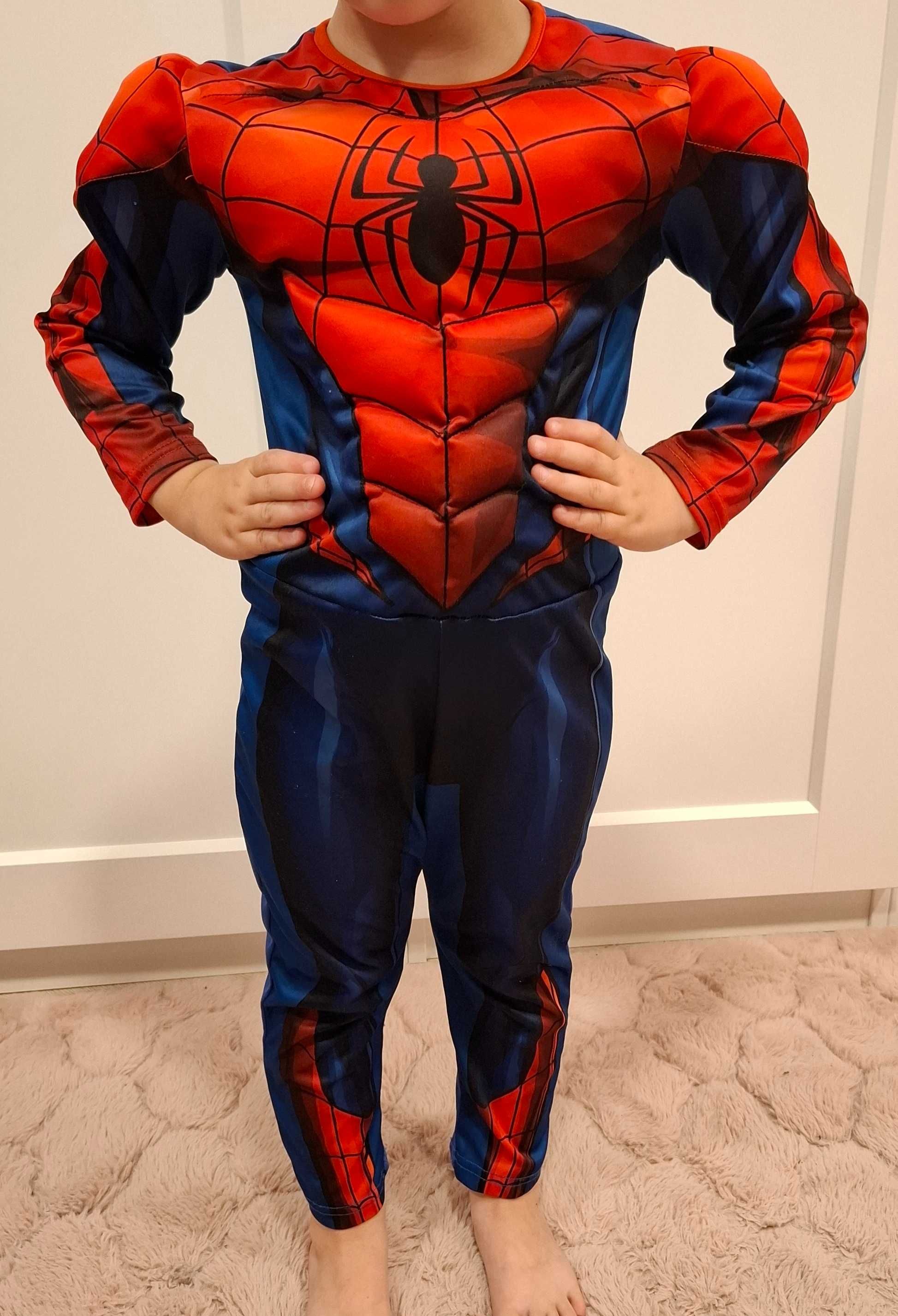 Strój Kostium Przebranie z mięśniami Spiderman Spidermena H&M 104