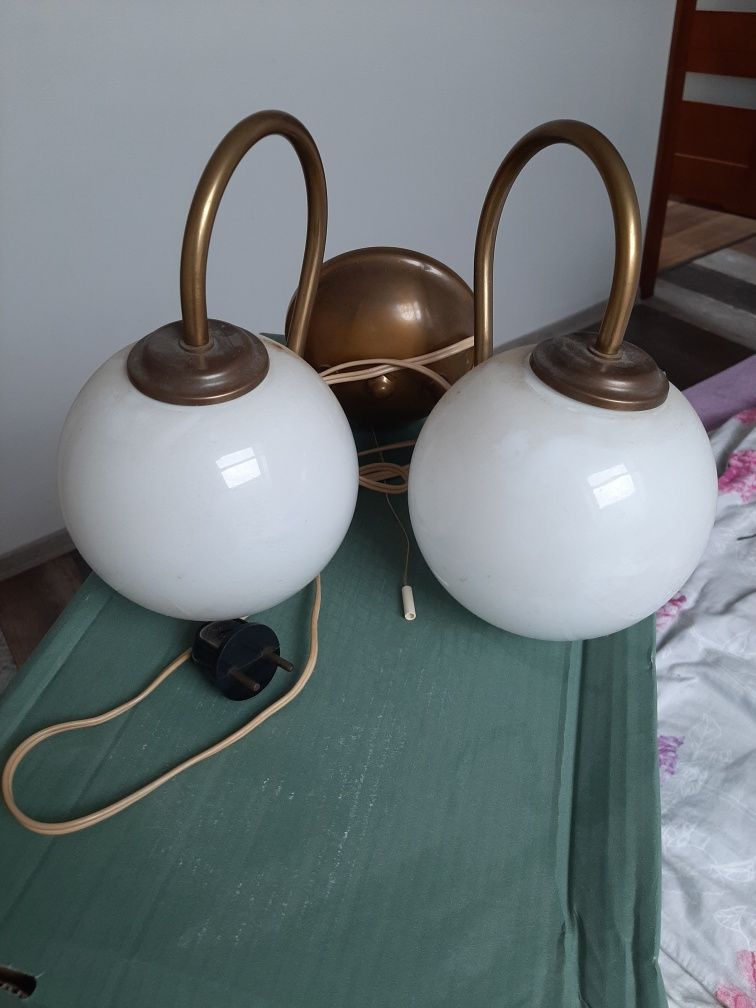 Lampa kinkiet kule prl vintage retro stare lata 80