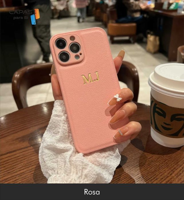 Capa IPhone em couro personalizada -- PORTES INCLUIDOS