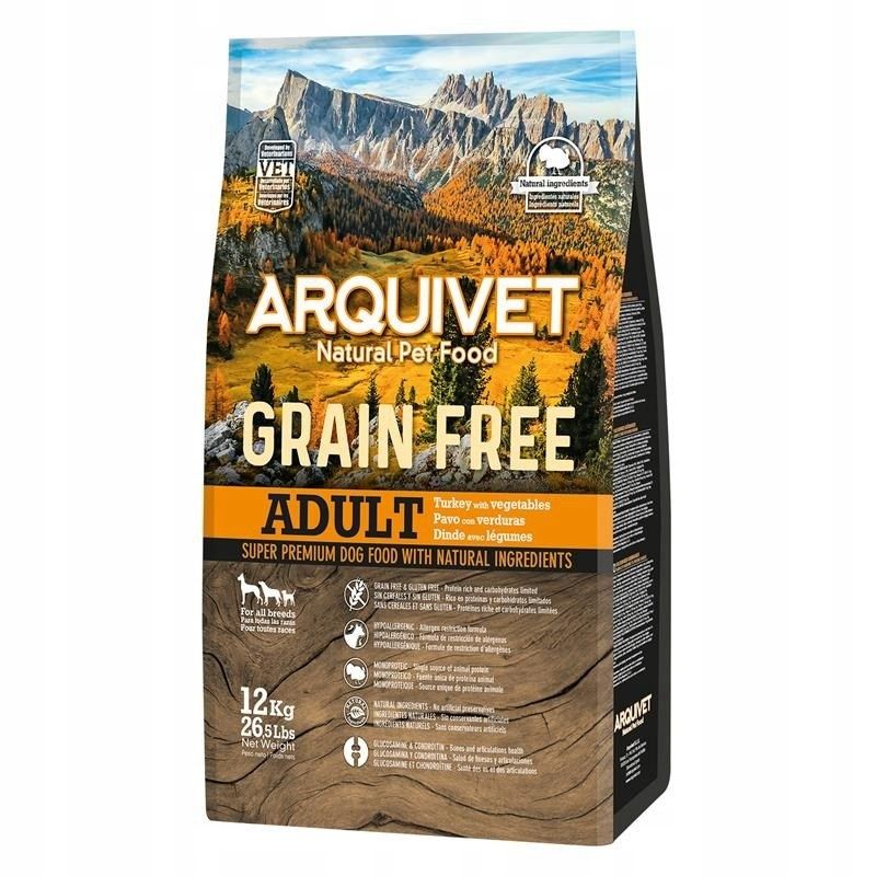 Arquivet Grain Free Indyk z warzywami 12 kg