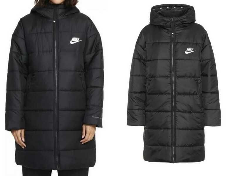 Rezerwacja Nike Kurtka płaszcz damski zimowy Nike Therma-Fit czarny