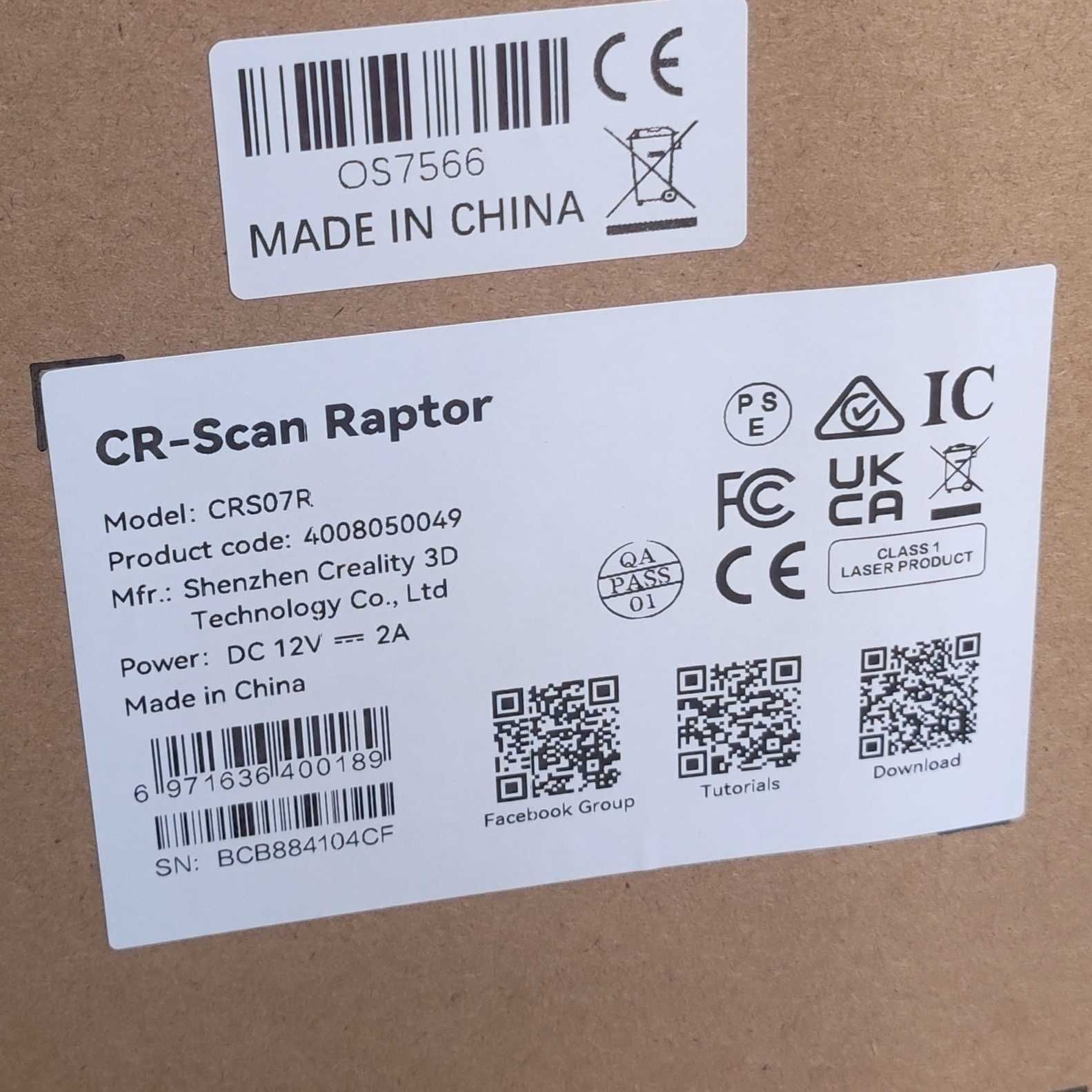 3D-сканер Creality CR-Scan Raptor (4008050049)
