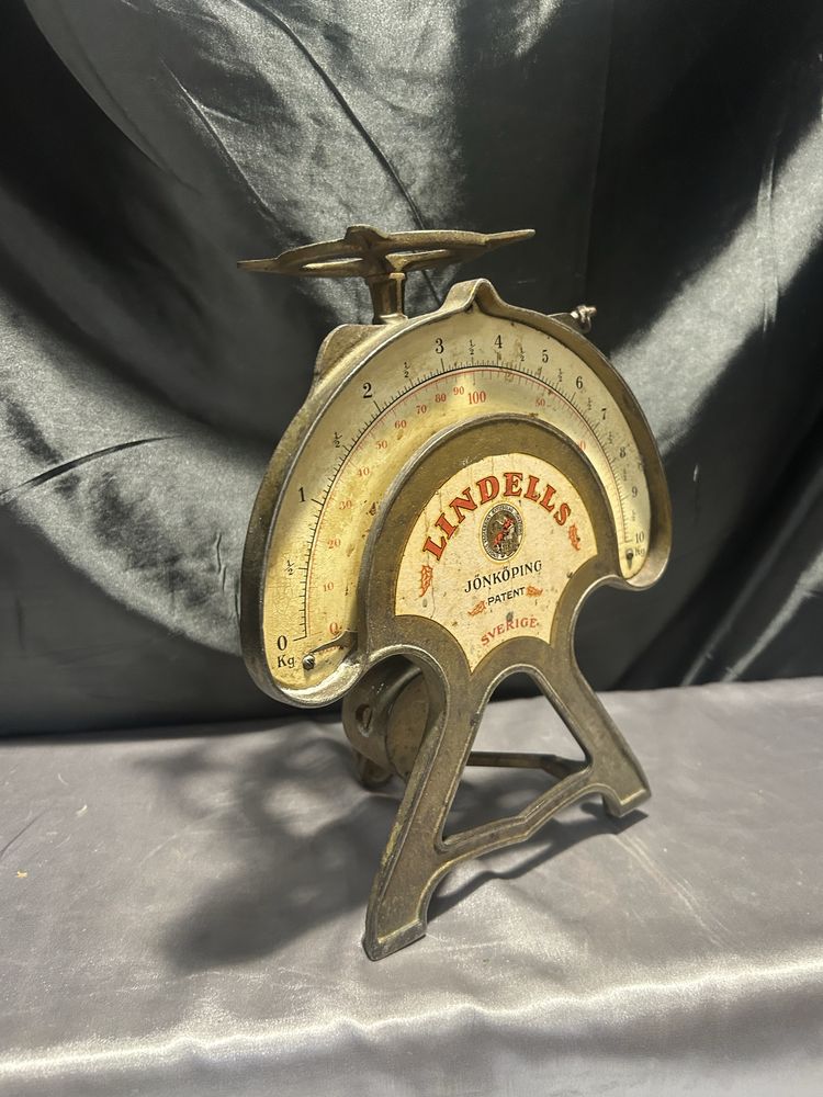 Waga retro Lindells Jönköping – Szwecja – Skala do 10 kg i 300 g