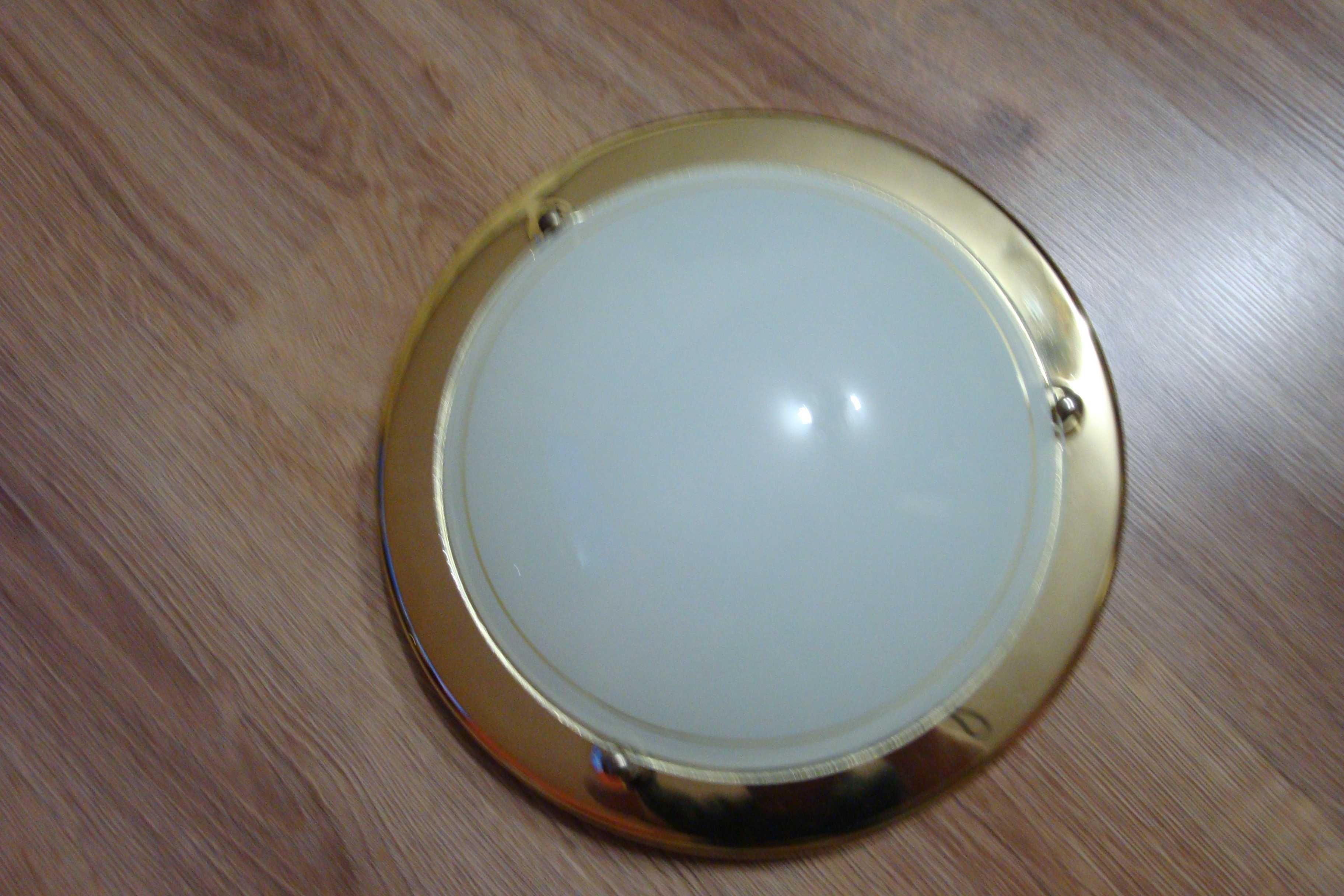 lampa sufitowa plafon okrągły złoty