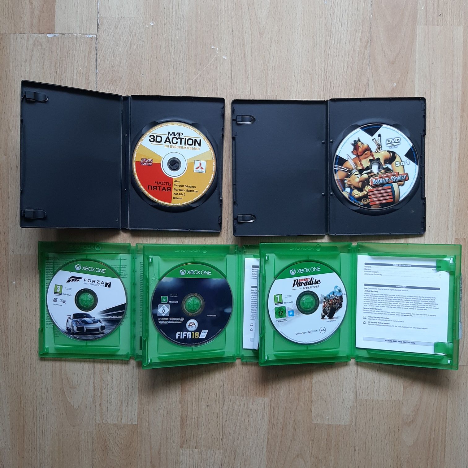 Дискі з іграми на ПК та XBOX ONE