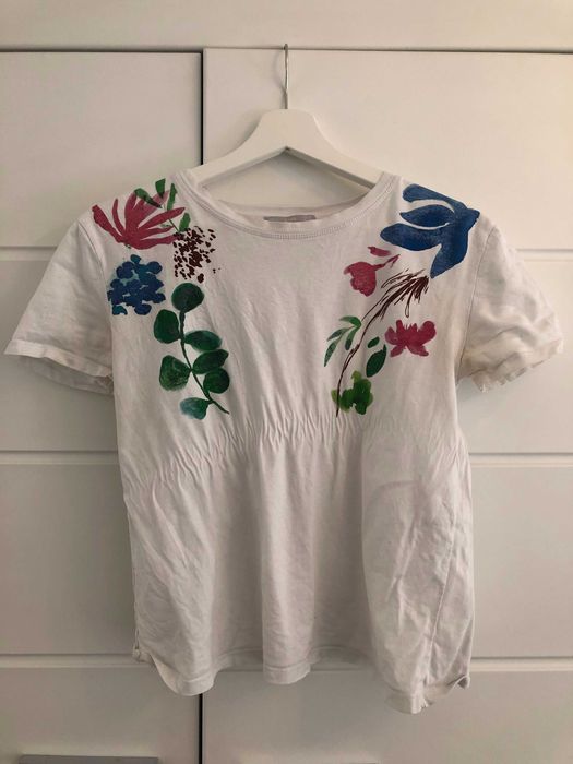 Zara Koszulka z motywem kwiatowym Rozmiar S