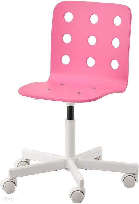Różowe krzesło dziecięce IKEA obrotowe
