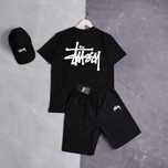 STUSSY комплект літо | Футболка + шорти | Мінімалізм + вуличний стиль