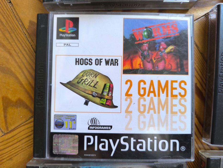 Jogo PS1 Hogs of War e Worms