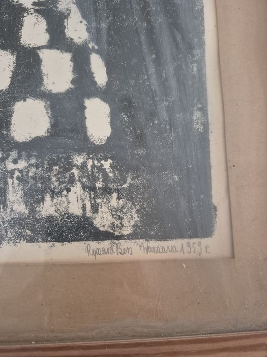 Litografia Ryszard Bors 1959r