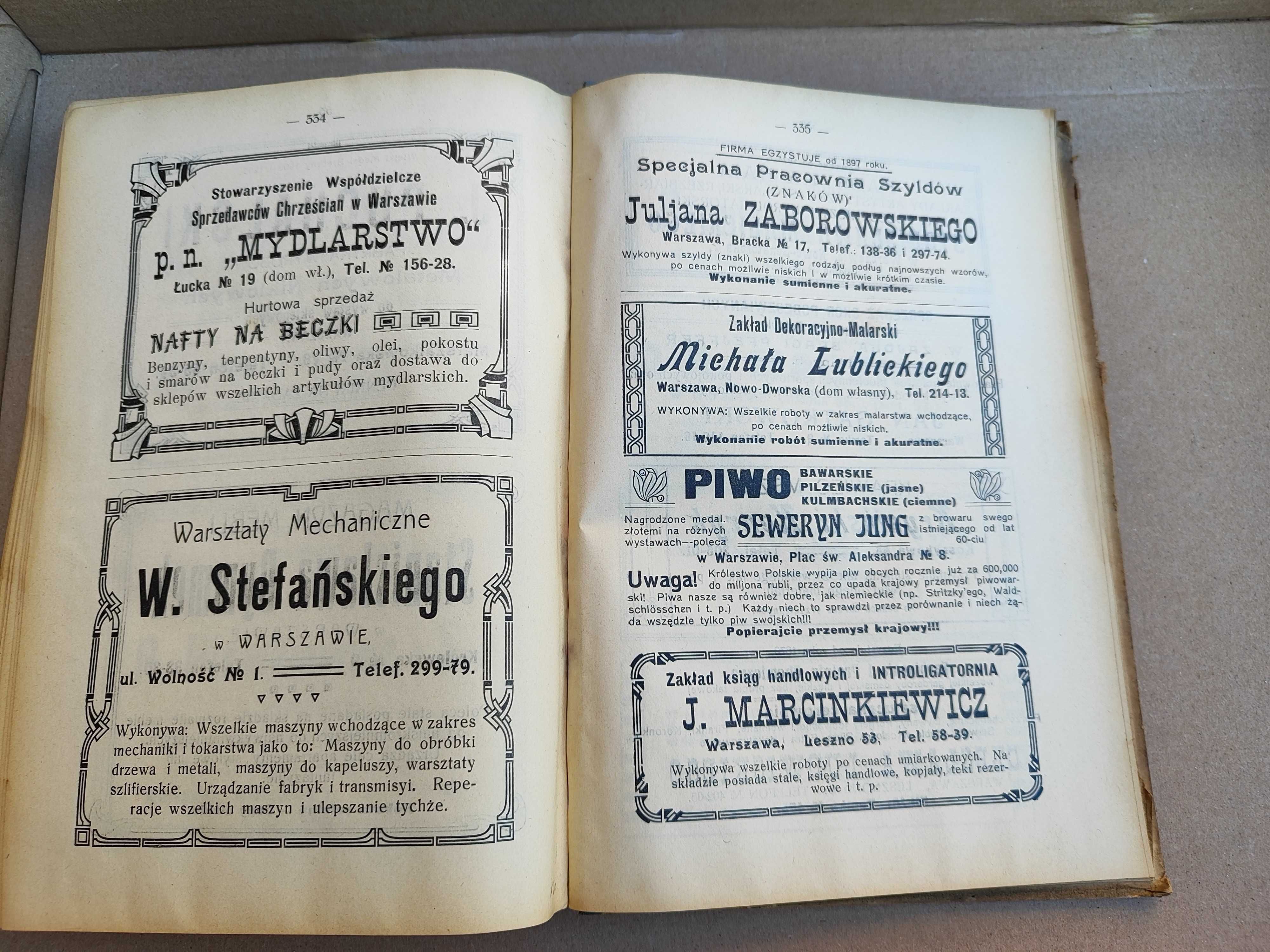 Kalendarz Rzemieslnik Polski 1915r