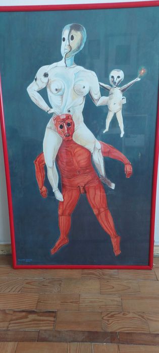 Quadro "Sentido de Oportunidade" , óleo sobre madeira