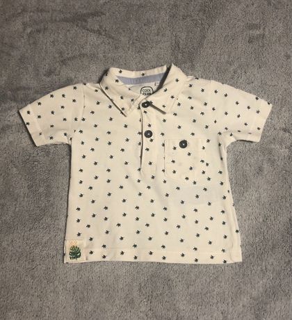 Koszulka polo biała dla chłopczyka, rozmiar 62, COOL CLUB by Smyk