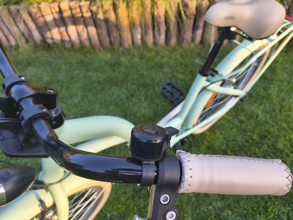 Śliczny Rower Miejski Goetze Mood 24 cale, przerzutki, kosz, miętowy