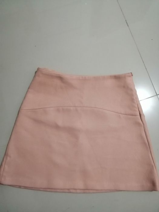 Spódnica mini Zara XS pudrowy róż
